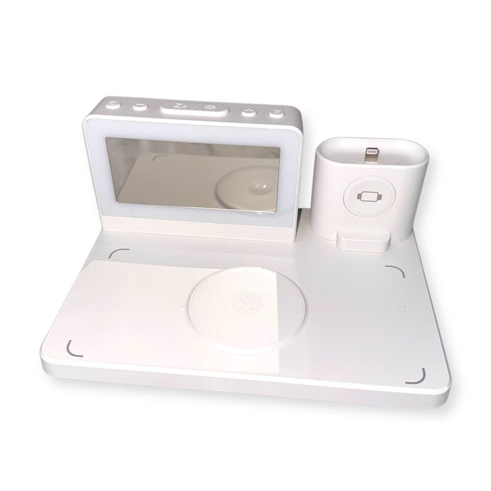 3 in 1 Charging Station - Alarm Clock for iPhone Model S9 9V Input Multi Color